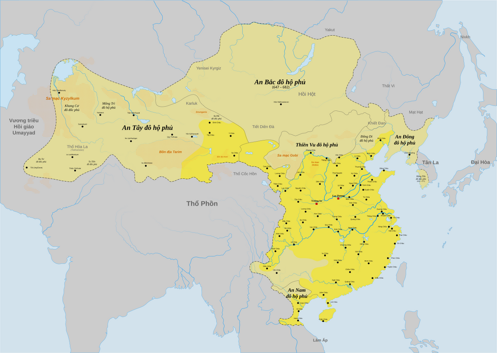 Các châu, quận nhà Đường (thời Đường Cao tông)