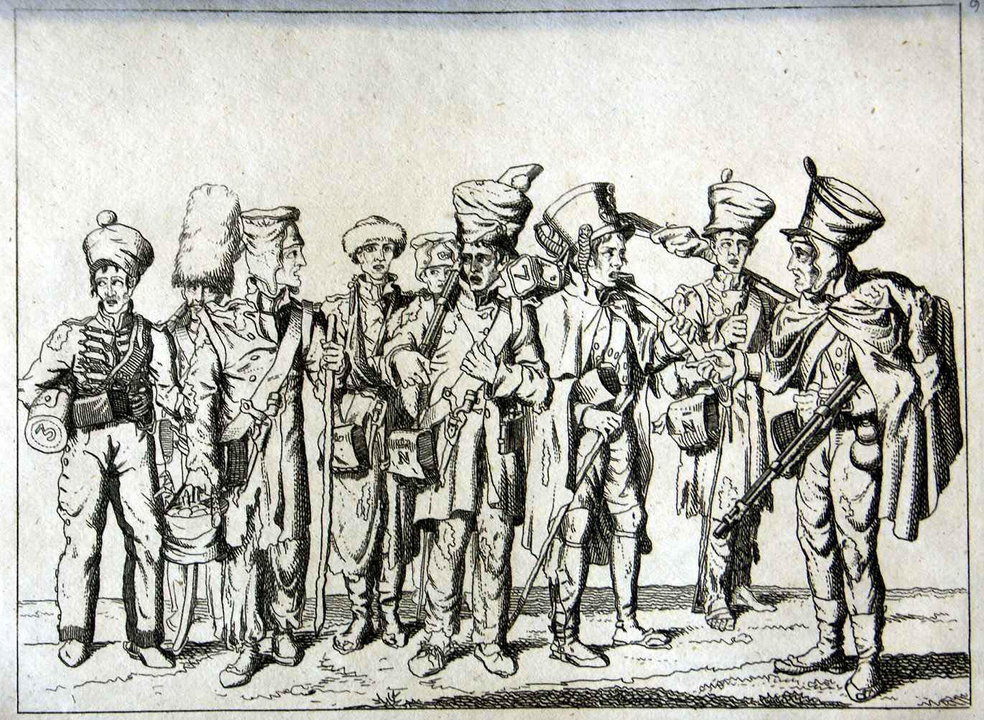 <i>Binh lính Pháp trong quân phục rách rưới</i>